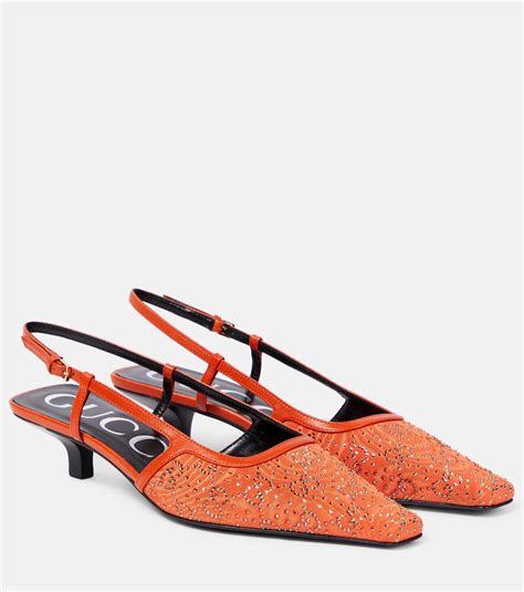 orange gucci heels|gucci slingbacks heels.